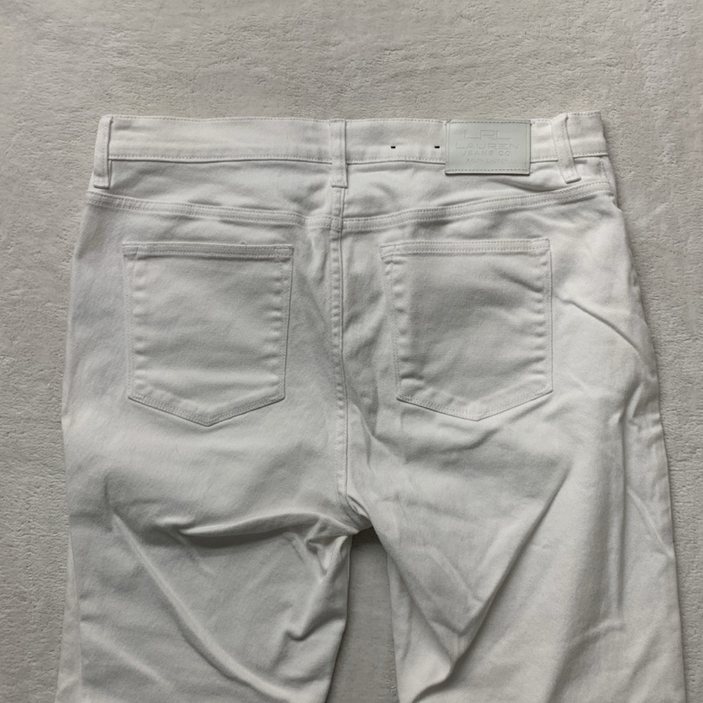 LAUREN JEANS CO. RALPH LAUREN petite WHITE classic Straight size 14p - Picture 2 of 8